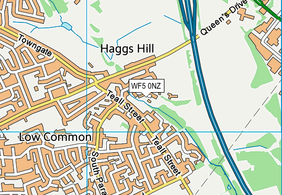 WF5 0NZ map - OS VectorMap District (Ordnance Survey)