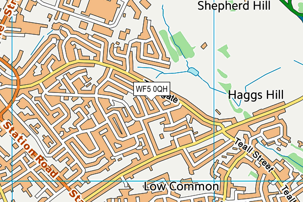 WF5 0QH map - OS VectorMap District (Ordnance Survey) WF5 0QH map - OS VectorMap District (Ordnance Survey)