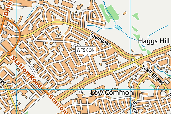 WF5 0QN map - OS VectorMap District (Ordnance Survey) WF5 0QN map - OS VectorMap District (Ordnance Survey)