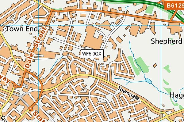 WF5 0QX map - OS VectorMap District (Ordnance Survey) WF5 0QX map - OS VectorMap District (Ordnance Survey)