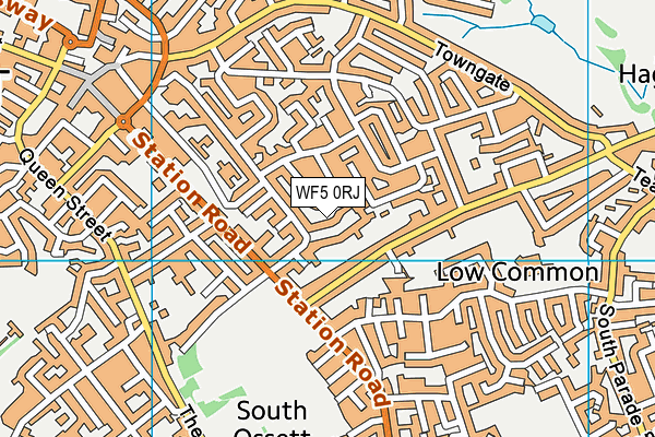 WF5 0RJ map - OS VectorMap District (Ordnance Survey) WF5 0RJ map - OS VectorMap District (Ordnance Survey)