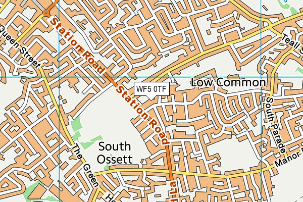 WF5 0TF map - OS VectorMap District (Ordnance Survey) WF5 0TF map - OS VectorMap District (Ordnance Survey)