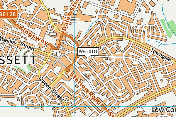 WF5 0TG map - OS VectorMap District (Ordnance Survey) WF5 0TG map - OS VectorMap District (Ordnance Survey)