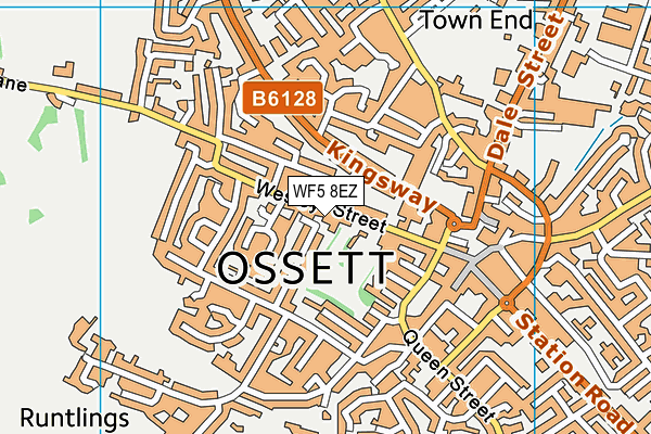 WF5 8EZ map - OS VectorMap District (Ordnance Survey) WF5 8EZ map - OS VectorMap District (Ordnance Survey)