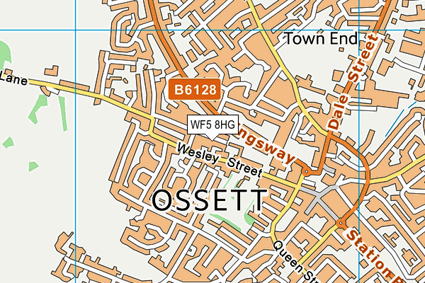 WF5 8HG map - OS VectorMap District (Ordnance Survey) WF5 8HG map - OS VectorMap District (Ordnance Survey)
