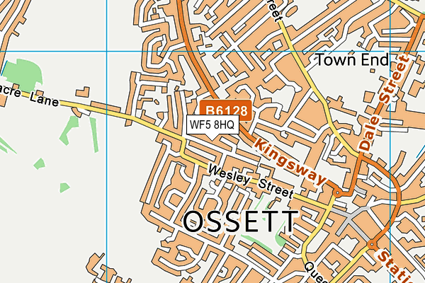 WF5 8HQ map - OS VectorMap District (Ordnance Survey) WF5 8HQ map - OS VectorMap District (Ordnance Survey)