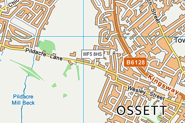 WF5 8HS map - OS VectorMap District (Ordnance Survey) WF5 8HS map - OS VectorMap District (Ordnance Survey)