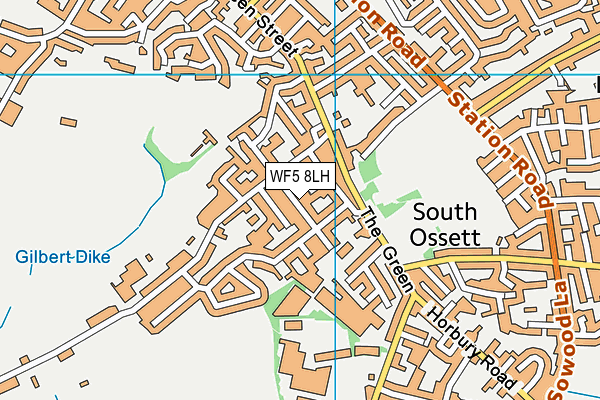 WF5 8LH map - OS VectorMap District (Ordnance Survey) WF5 8LH map - OS VectorMap District (Ordnance Survey)