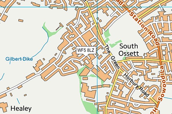 WF5 8LZ map - OS VectorMap District (Ordnance Survey) WF5 8LZ map - OS VectorMap District (Ordnance Survey)
