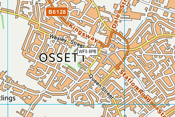 WF5 8PB map - OS VectorMap District (Ordnance Survey) WF5 8PB map - OS VectorMap District (Ordnance Survey)