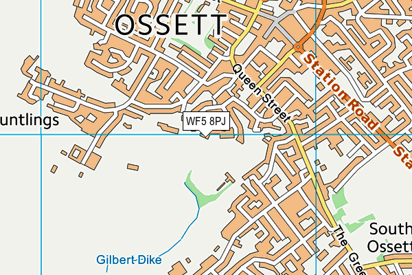 WF5 8PJ map - OS VectorMap District (Ordnance Survey) WF5 8PJ map - OS VectorMap District (Ordnance Survey)