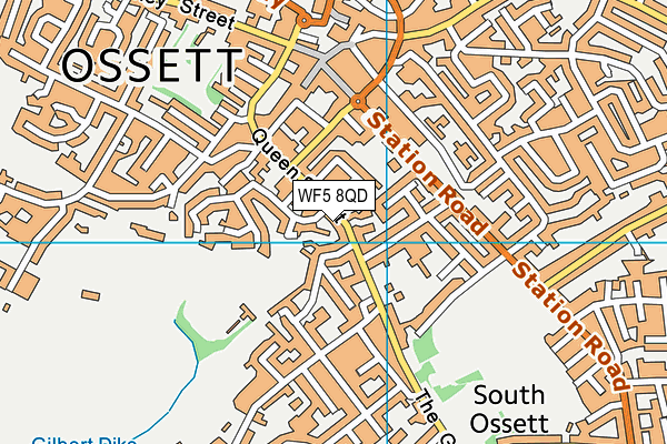 WF5 8QD map - OS VectorMap District (Ordnance Survey) WF5 8QD map - OS VectorMap District (Ordnance Survey)