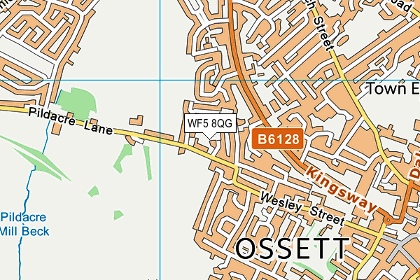 WF5 8QG map - OS VectorMap District (Ordnance Survey) WF5 8QG map - OS VectorMap District (Ordnance Survey)
