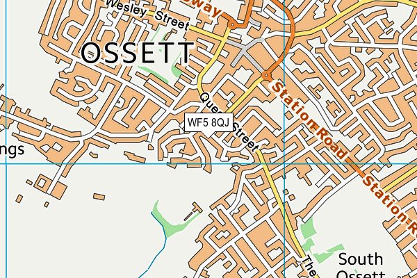 WF5 8QJ map - OS VectorMap District (Ordnance Survey) WF5 8QJ map - OS VectorMap District (Ordnance Survey)