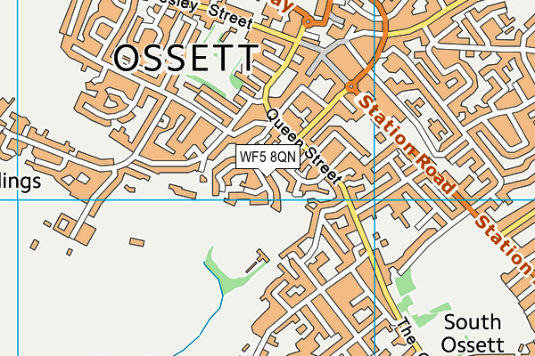 WF5 8QN map - OS VectorMap District (Ordnance Survey) WF5 8QN map - OS VectorMap District (Ordnance Survey)