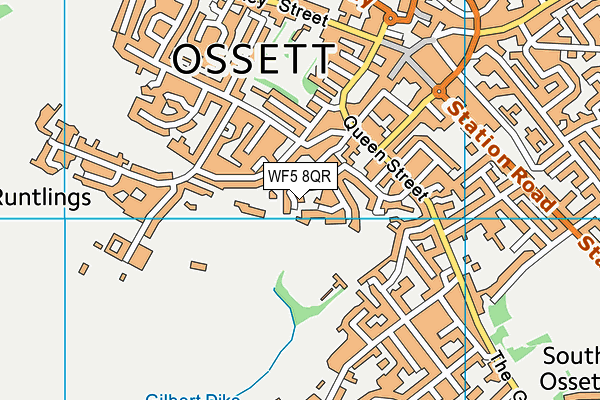 WF5 8QR map - OS VectorMap District (Ordnance Survey) WF5 8QR map - OS VectorMap District (Ordnance Survey)