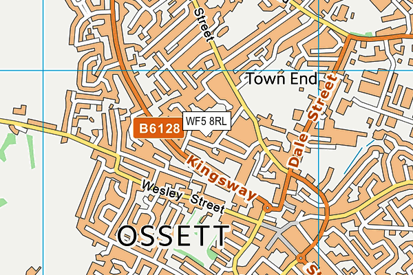 WF5 8RL map - OS VectorMap District (Ordnance Survey) WF5 8RL map - OS VectorMap District (Ordnance Survey)