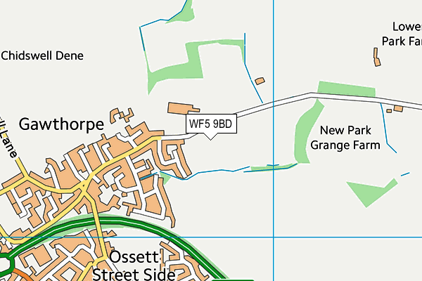 WF5 9BD map - OS VectorMap District (Ordnance Survey) WF5 9BD map - OS VectorMap District (Ordnance Survey)