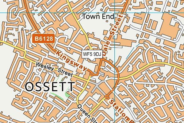 WF5 9DJ map - OS VectorMap District (Ordnance Survey) WF5 9DJ map - OS VectorMap District (Ordnance Survey)