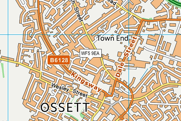 WF5 9EA map - OS VectorMap District (Ordnance Survey) WF5 9EA map - OS VectorMap District (Ordnance Survey)