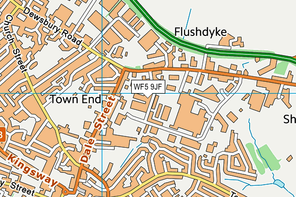 WF5 9JF map - OS VectorMap District (Ordnance Survey) WF5 9JF map - OS VectorMap District (Ordnance Survey)