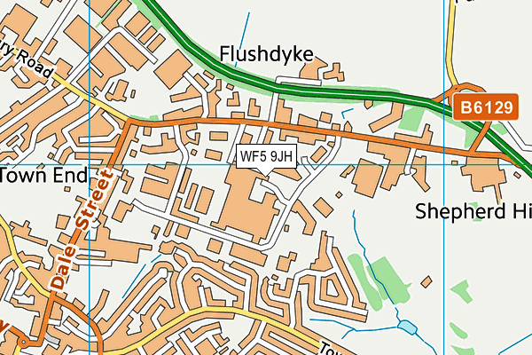 WF5 9JH map - OS VectorMap District (Ordnance Survey) WF5 9JH map - OS VectorMap District (Ordnance Survey)