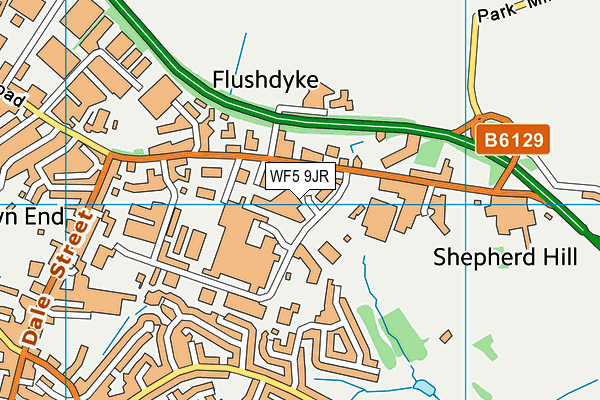 WF5 9JR map - OS VectorMap District (Ordnance Survey) WF5 9JR map - OS VectorMap District (Ordnance Survey)