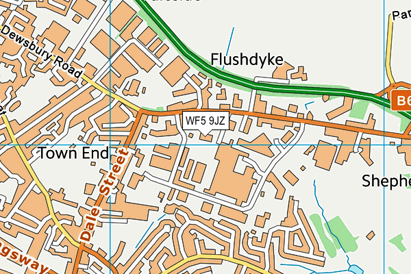 WF5 9JZ map - OS VectorMap District (Ordnance Survey) WF5 9JZ map - OS VectorMap District (Ordnance Survey)