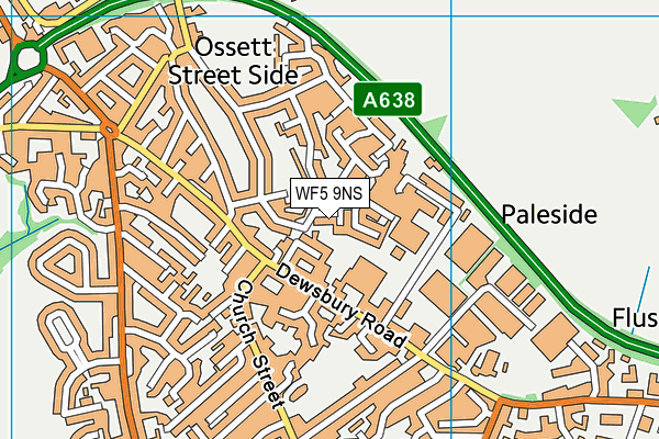 WF5 9NS map - OS VectorMap District (Ordnance Survey) WF5 9NS map - OS VectorMap District (Ordnance Survey)
