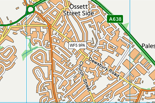 WF5 9PA map - OS VectorMap District (Ordnance Survey) WF5 9PA map - OS VectorMap District (Ordnance Survey)