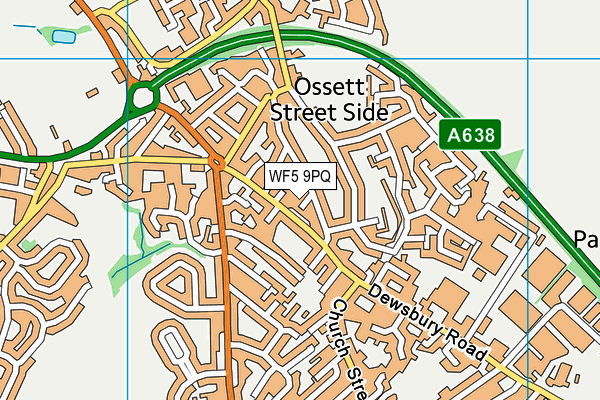 WF5 9PQ map - OS VectorMap District (Ordnance Survey) WF5 9PQ map - OS VectorMap District (Ordnance Survey)