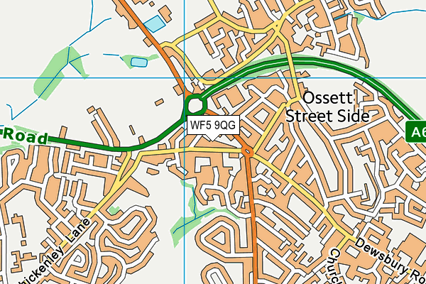 WF5 9QG map - OS VectorMap District (Ordnance Survey) WF5 9QG map - OS VectorMap District (Ordnance Survey)