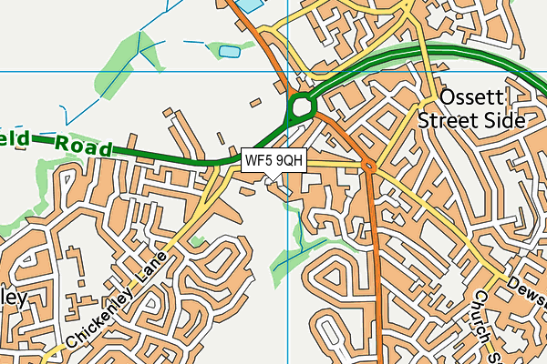WF5 9QH map - OS VectorMap District (Ordnance Survey) WF5 9QH map - OS VectorMap District (Ordnance Survey)