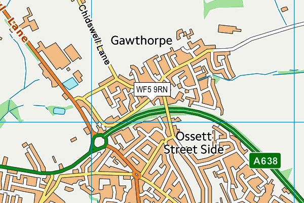 WF5 9RN map - OS VectorMap District (Ordnance Survey) WF5 9RN map - OS VectorMap District (Ordnance Survey)