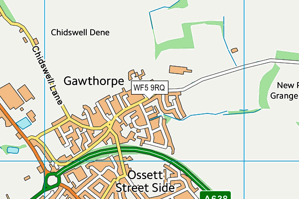 WF5 9RQ map - OS VectorMap District (Ordnance Survey) WF5 9RQ map - OS VectorMap District (Ordnance Survey)