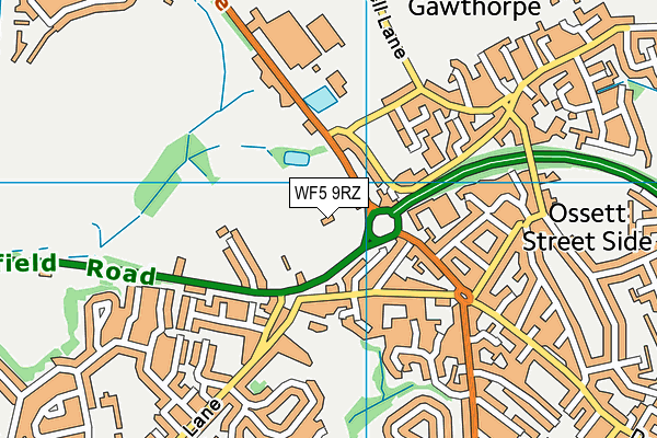 WF5 9RZ map - OS VectorMap District (Ordnance Survey) WF5 9RZ map - OS VectorMap District (Ordnance Survey)