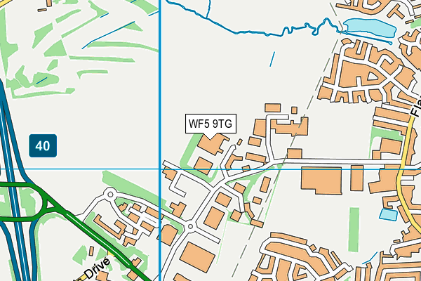 WF5 9TG map - OS VectorMap District (Ordnance Survey) WF5 9TG map - OS VectorMap District (Ordnance Survey)