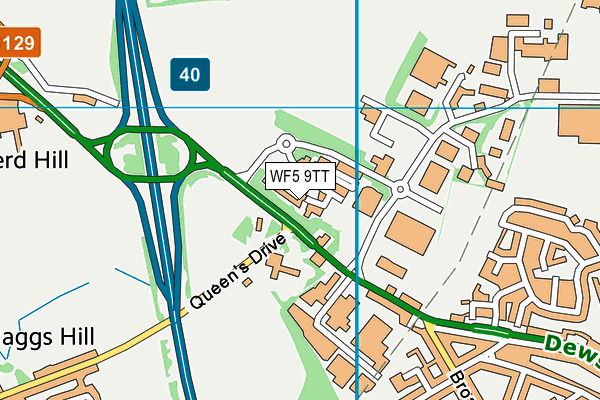 WF5 9TT map - OS VectorMap District (Ordnance Survey) WF5 9TT map - OS VectorMap District (Ordnance Survey)