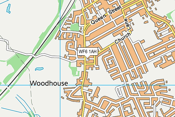WF6 1AH map - OS VectorMap District (Ordnance Survey) WF6 1AH map - OS VectorMap District (Ordnance Survey)