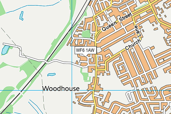 WF6 1AW map - OS VectorMap District (Ordnance Survey) WF6 1AW map - OS VectorMap District (Ordnance Survey)