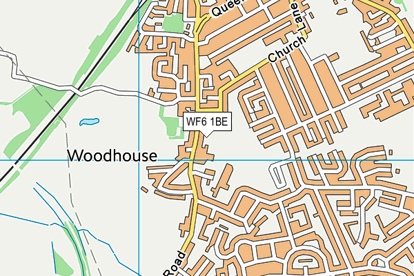 WF6 1BE map - OS VectorMap District (Ordnance Survey) WF6 1BE map - OS VectorMap District (Ordnance Survey)