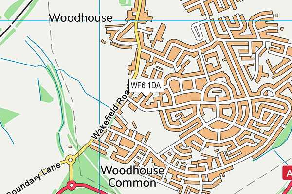 WF6 1DA map - OS VectorMap District (Ordnance Survey) WF6 1DA map - OS VectorMap District (Ordnance Survey)