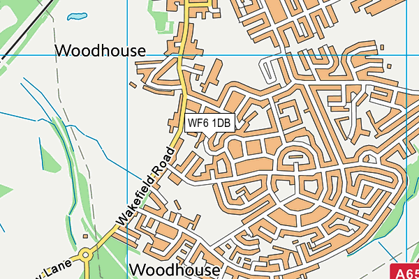 WF6 1DB map - OS VectorMap District (Ordnance Survey) WF6 1DB map - OS VectorMap District (Ordnance Survey)