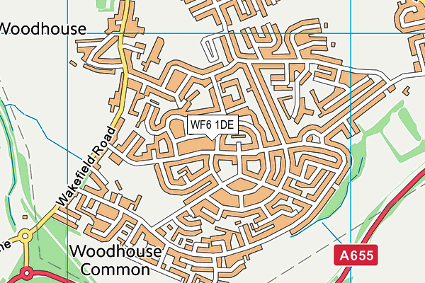 WF6 1DE map - OS VectorMap District (Ordnance Survey) WF6 1DE map - OS VectorMap District (Ordnance Survey)