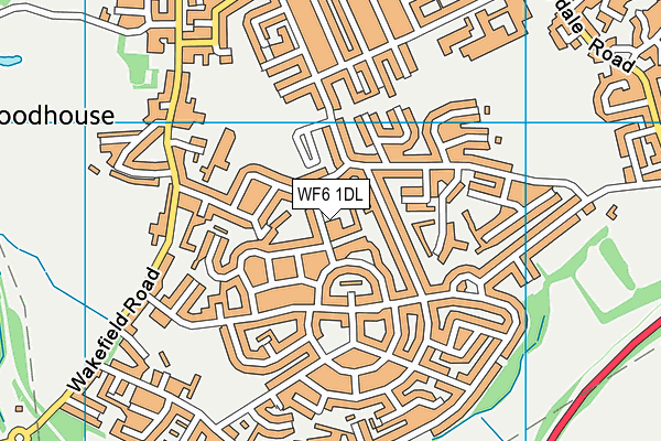 WF6 1DL map - OS VectorMap District (Ordnance Survey) WF6 1DL map - OS VectorMap District (Ordnance Survey)