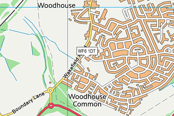 WF6 1DT map - OS VectorMap District (Ordnance Survey) WF6 1DT map - OS VectorMap District (Ordnance Survey)