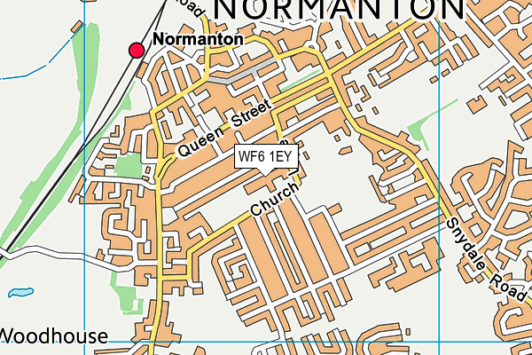 WF6 1EY map - OS VectorMap District (Ordnance Survey) WF6 1EY map - OS VectorMap District (Ordnance Survey)