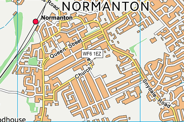 WF6 1EZ map - OS VectorMap District (Ordnance Survey) WF6 1EZ map - OS VectorMap District (Ordnance Survey)