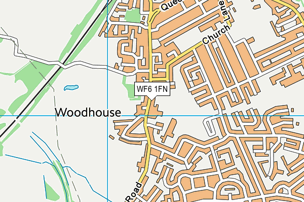 WF6 1FN map - OS VectorMap District (Ordnance Survey) WF6 1FN map - OS VectorMap District (Ordnance Survey)