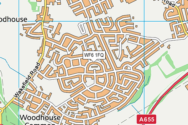 WF6 1FQ map - OS VectorMap District (Ordnance Survey) WF6 1FQ map - OS VectorMap District (Ordnance Survey)